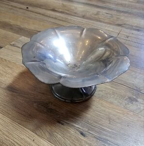 Vintage Pewter Pedestal Bowl